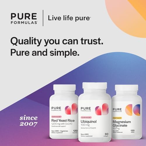 PureFormulas Ubiquinol CoQ10 Softgels 120 Count