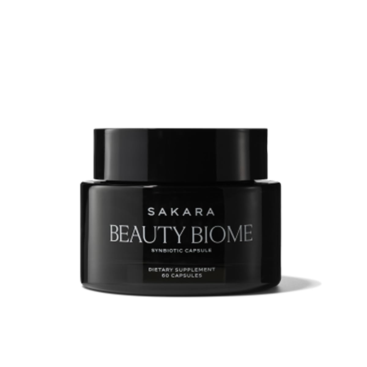 SAKARA Beauty Biome Daily Synbiotic Supplement for Skin + Gut Health with Probiotic, Dermaval, Vitamins A, D, E, Antioxidants, Prebiotics & Enzymes Capsules 60