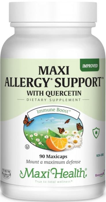 Maxi Health Allergy Support Vitamin C with MSM Sinus & Nasal Health Tablets, 180 Count