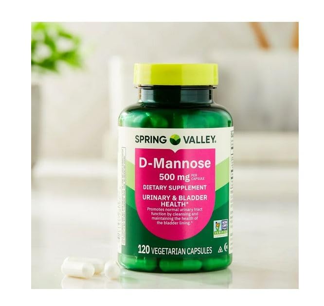 H4U D-Mannose Urinary Tract Support Dietary Supplement Capsules, 120