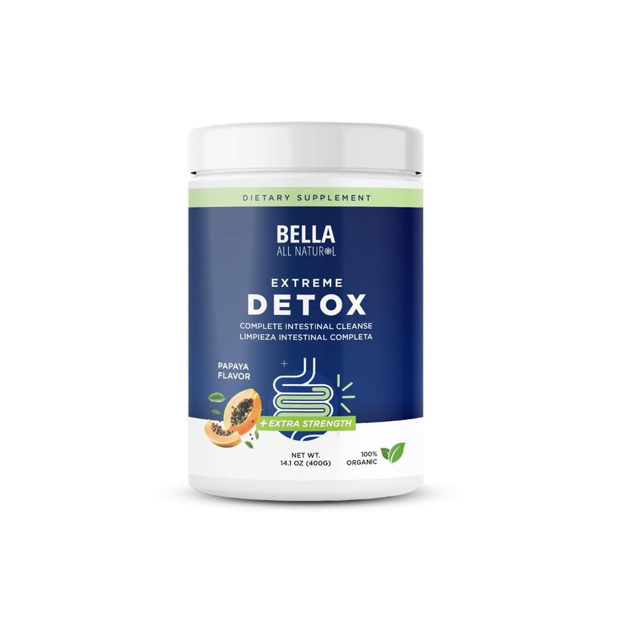 Bella All Natural Extreme Detox Powder Papaya 14.1 Ounce