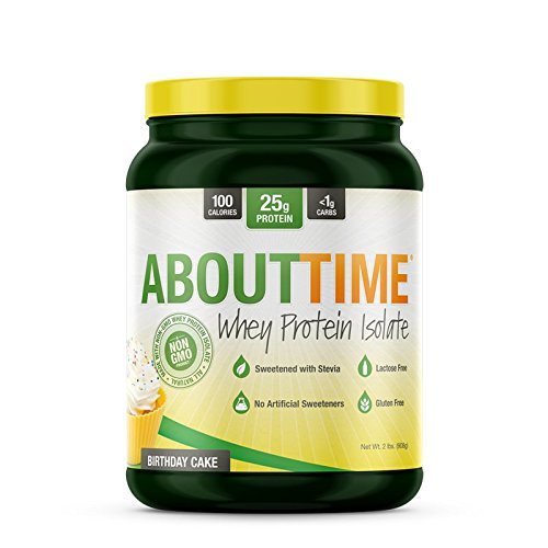 About Time Whey Protein Isolate Powder 25g Birthday Cake, 32 Servings