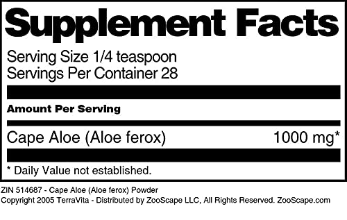 Terravita Cape Aloe (Aloe ferox) Powder, 1 oz