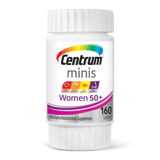 Tablets Minis Women 50+ Multivitamin Multimineral Heart Brain Eye Tablet 160 Count