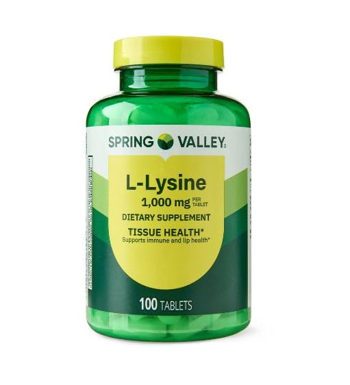 H4U L-Lysine Dietary Supplement 1000 mg, 100 Tablets