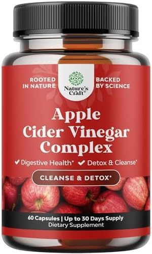 Natures Craft Cleansing Apple Cider Vinegar Capsules, 60 Count