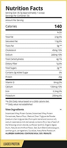 RYSE Up Supplements Ryse Loaded Protein Vanilla Peanut Butter Whey Protein Powder, 64 Servings