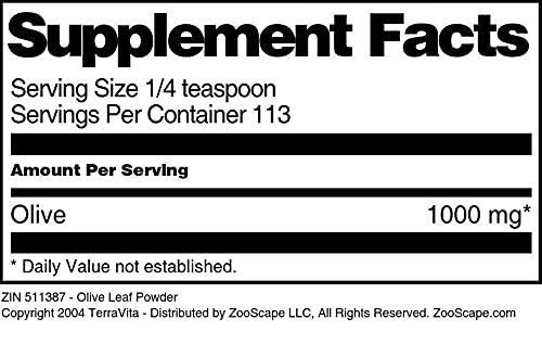Terravita Olive Leaf Powder 4 oz