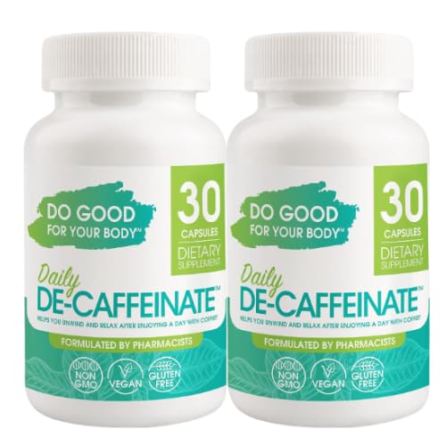 Do Good For Your Body Daily De-Caffeinate for Coffee Lovers Rutaecarpine Supplement for Relaxation After Caffeine, Non-Melatonin, Non-Addictive Evening Formula, 60 Capsules