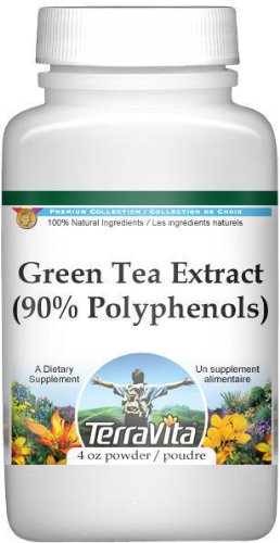 Terravita Green Tea Extract (90% Polyphenols) Powder, 4 oz