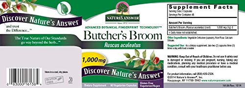 Nature's Answer Butcher's Broom Root Capsule 90 Count
