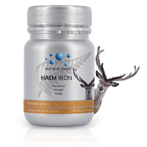 Deep Blue Health New Zealand Heme Iron Supplement Soft Gel Capsules 90 Count
