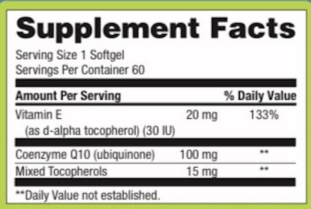 Generic Ubiquinone Gold Plus CoQ10 Softgels, 60 Count