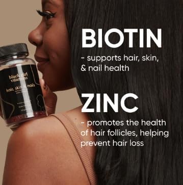 Black Girl Vitamins Hair, Skin, and Nails Biotin Gummies 120 Count
