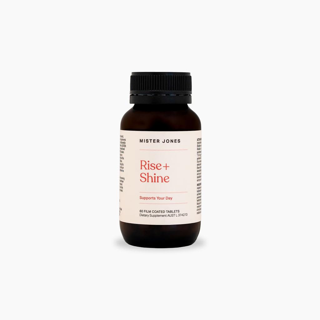 Mister Jones Rise & Shine Morning Wellness Supplement for Women, B Vitamins & Herbal Extracts, 60 Tablets
