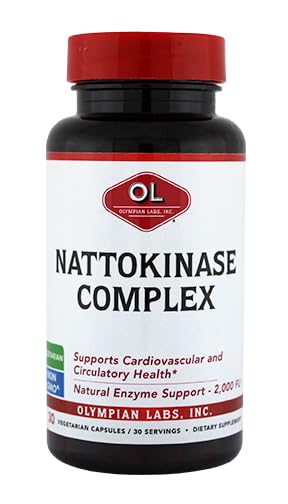 Olympian Labs Nattokinase Complex with Grape Seed Extract, 30 Capsules