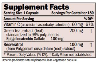 Andrew Lessman Resveratrol-100 EGCG 100mg Capsule, 180 Count