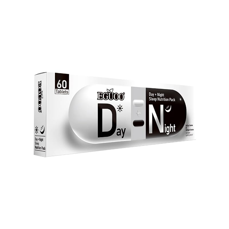 EGUOO Day & Night Sleep Nutrition Pack 60 Tablets