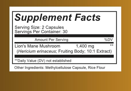 Mag Mushrooms Lion’s Mane Extract Capsules 60 Count