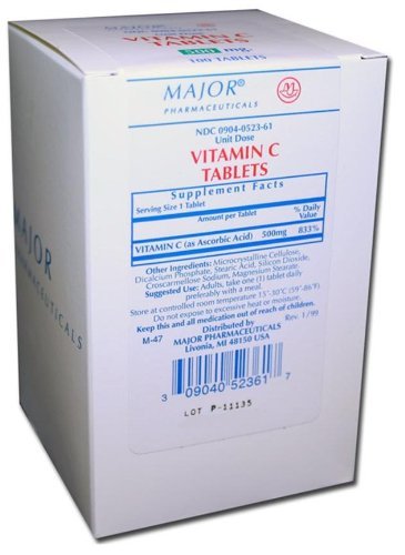 Unknown Ascorbic Acid 500 mg Unit Dose Vitamin C Tablets, 100 Tablets