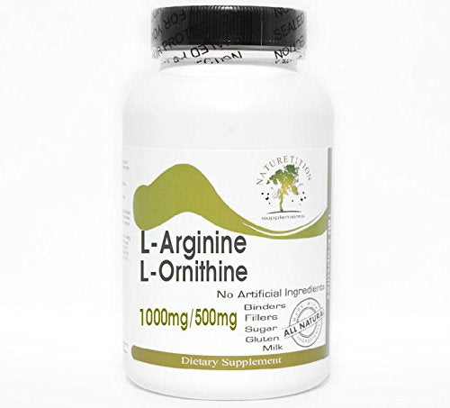 Naturetition Supplements L-Arginine and L-Ornithine, 200 Capsules