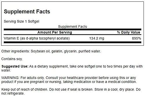Swanson Vitamin E Softgels 100
