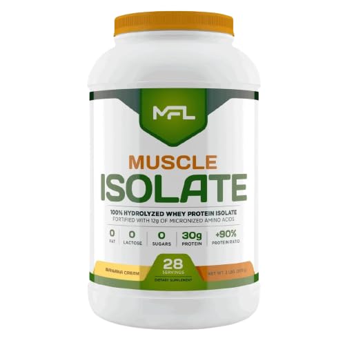 Muscle Food Labs MFL 100% Pure Isolate Protein Powder, 2 lbs, 32 Servings