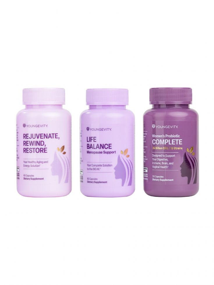 Youngevity Hope Bundle – Menopause & Cellular Health Support System, Powder, 17-Count