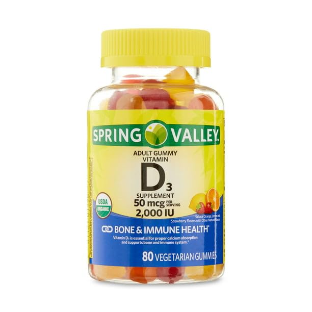 IKJ Vitamin D3 Gummy, 2000 IU, 80 Count