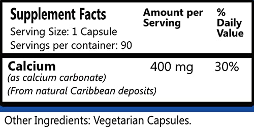 Daily Manufacturing Coral Calcium Vegetarian Capsules 90 Count