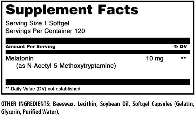 Amazing Nutrition Melatonin 10 mg Softgels 360 Count