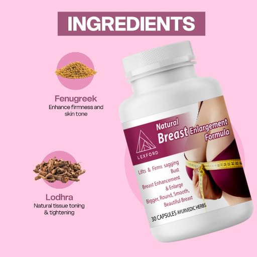 Lexford Enhance Breast Enlargement Pills for Women and Trans-Women Capsule, 30 Count