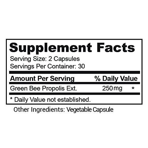 Aoratos MegaZOI 100% Brazilian Green Propolis Enriched 250mg Capsule, 60 Capsules