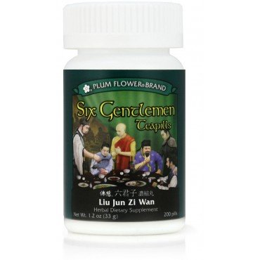 Plum Flower Six Gentlemen Teapills (Liu Jun Zi Wan) Tablets 200