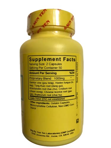 Sun Ten Bupleurum Formula/Yi Gan San 100 Capsules