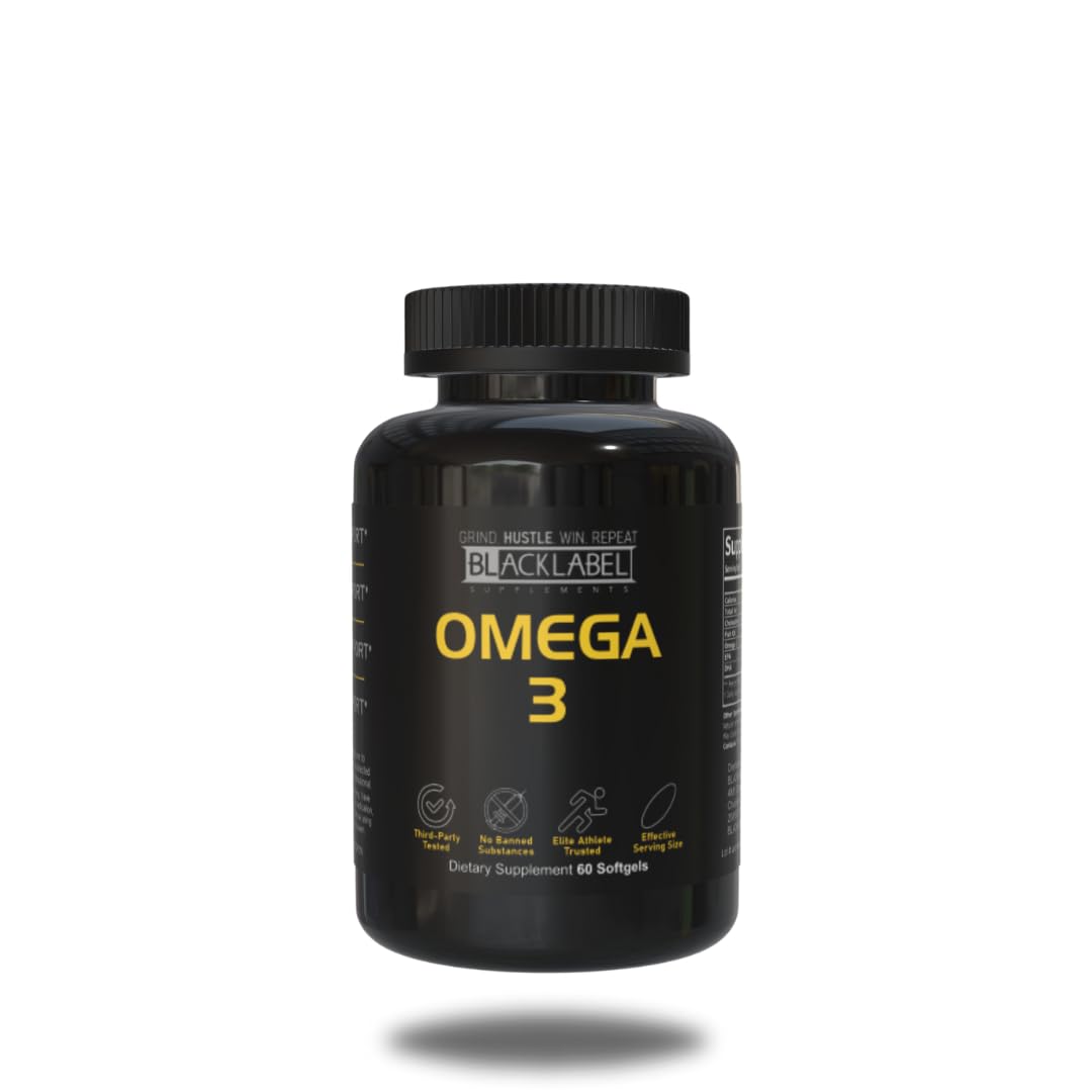 BLACKLABEL Supplements Omega 3 Fish Oil Softgels 60