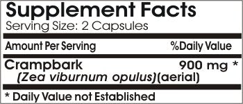 Naturetition Supplements Cramp Bark 900mg Capsules, 180 Capsules