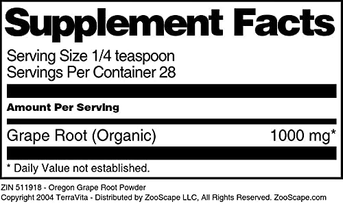 Terravita Oregon Grape Root Powder 1 oz