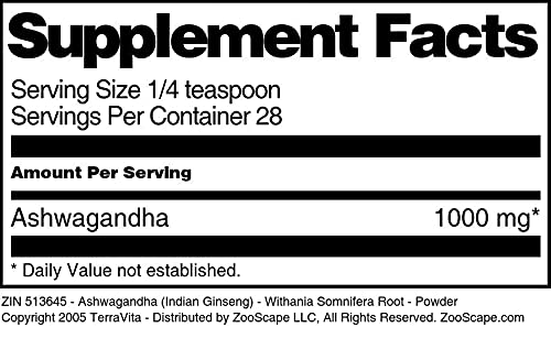Terravita Ashwagandha Powder 1 oz