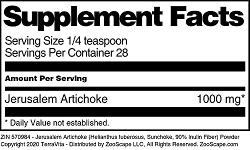 Terravita Jerusalem Artichoke Powder 1 Ounce