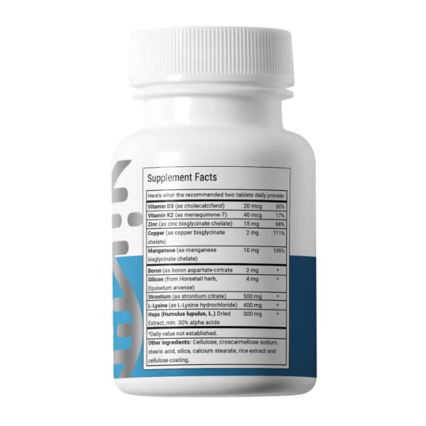 Advanced Bionutritionals Ultimate Bone Support Supplement, Strontium, Silica, Vitamin K2 and D3, Support Bone Health, Bone Strength 60 Tablets