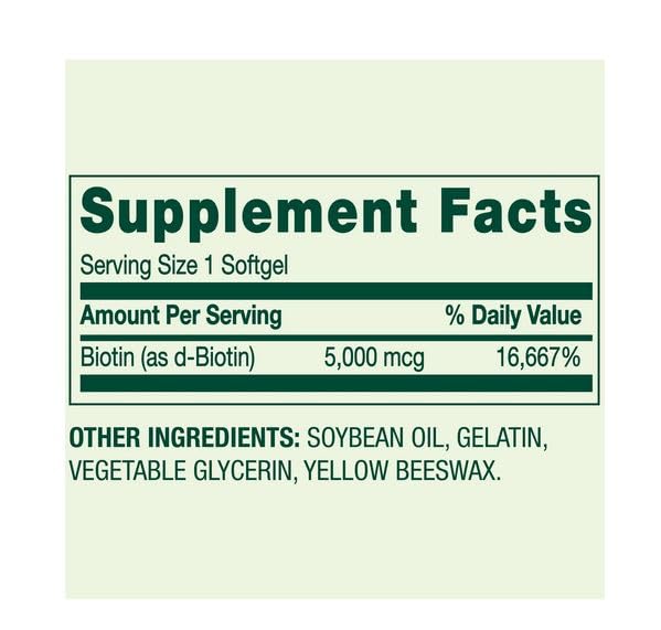H4U Biotin 5000 mcg Softgels 240 Count