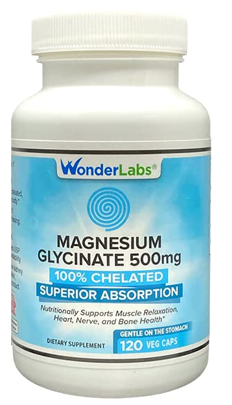 Wonder Laboratories Magnesium Glycinate 500mg Capsule, 120 Capsules