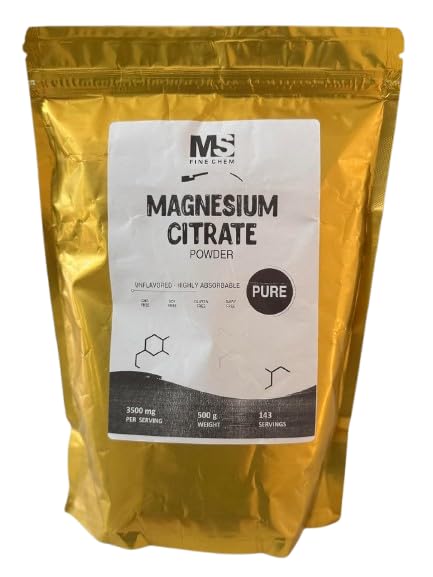 MS Finechem Magnesium Citrate Powder 17.6 Ounce