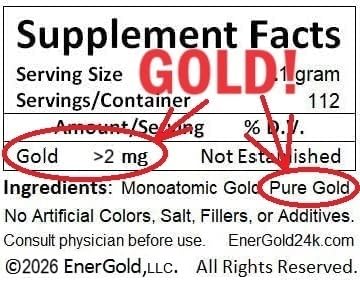 EnerGold Monoatomic Gold/ORMUS Powder 0.4 oz