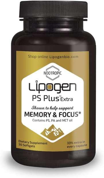 Lipogen PS Plus Extra Brain Booster Supplement Capsule, 30 Capsules