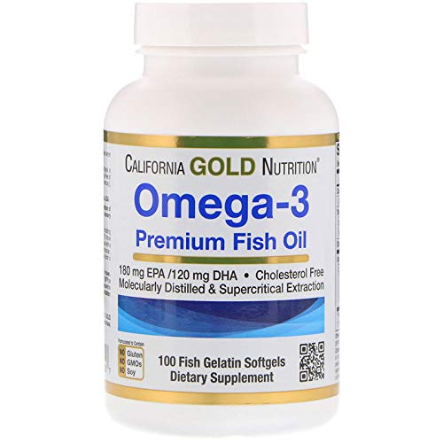 California Gold Nutrition Omega-3 Premium Fish Oil Softgels, 200 Count (Pack of 2)