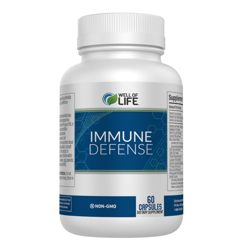 Well of Life Immune Defense 600mg Veg Capsules, 60 Capsules