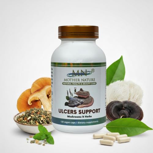 Mn Mother Nature Inc Ulcers Support (Laetiporus sulphureus) Mushroom 120 Vegan Capsules