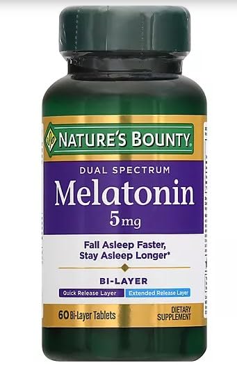 Nature's Bounty Melatonin 5 mg Bi-Layer Tablets, 180 Tablets